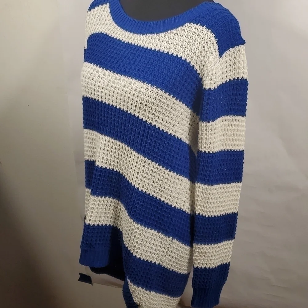 Bobbie & Brooks Ruby Navy cream stripes Sweater Size 2XL
